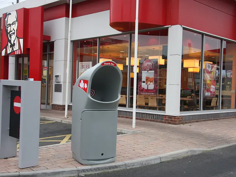 Papeleras para áreas Drive-Thru